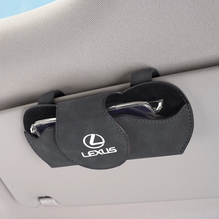 Lexus Premium Leather Sunglasses Holder | Sun Visor Glasses Clip for F SPORT, GX, IS, LS, & NX Series