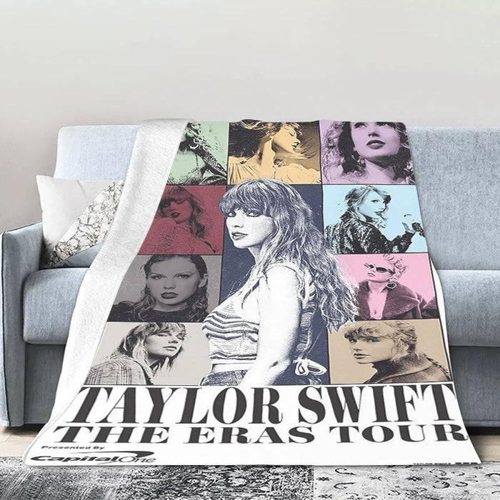 Sofa Winter Warm Taylor Swifts Fleece Camping Nap Fluffy Soft Blankets