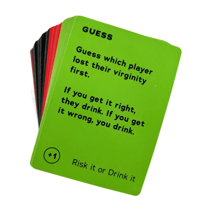 Risk It or Drink It – Hilarious Party Card Game with Dares, Challenges & Drinking Fun for Pregame, College, and Adult Game Night