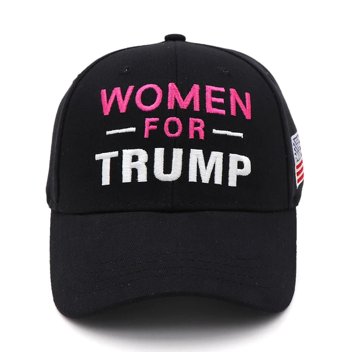 New Donald Trump 2024 USA Flag Baseball Caps WOMEN FOR TRUMP Snapback Hat