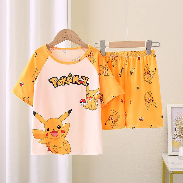 Pokémon Pikachu Kids Pajama Set – Short Sleeve Summer Sleepwear for Boys & Girls