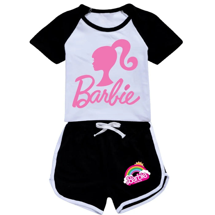Barbie Barbie The Movie100-170 T-shirt Shorts Sports Suit for Boys and Girls