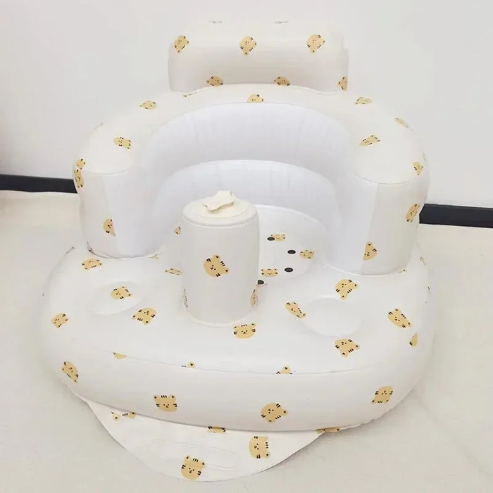 Multifunctional Inflatable Baby Sofa Seat – Portable Folding Infant Learning & Dining Chair | Soft Toddler Support Stool for Home & Travel