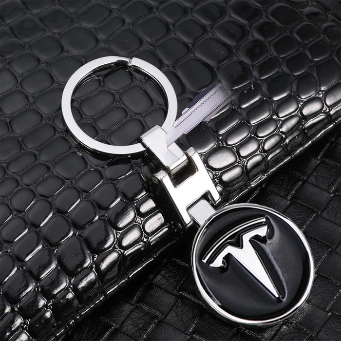Keychain Key ring 3D Metal Emblem Pendant for Tesla Model 3 Model S Model X Model Y