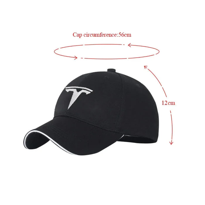 Tesla™ Adjustable Cotton Baseball Cap – Premium Sunblock Hat for Tesla Model 3/S/X/Y & Roadster Owners