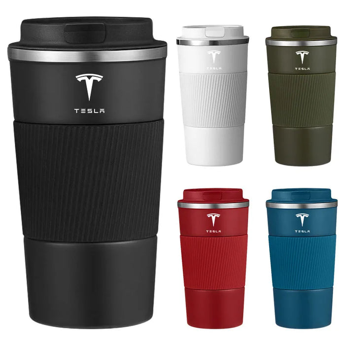 Stainless Steel Thermal Mug – Tesla-Inspired Travel Cup (Fits Model 3/S/X/Y, Cybertruck, Roadster)