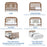 6-in-1 Convertible Baby Crib, Chestnut Suitable for children and infants