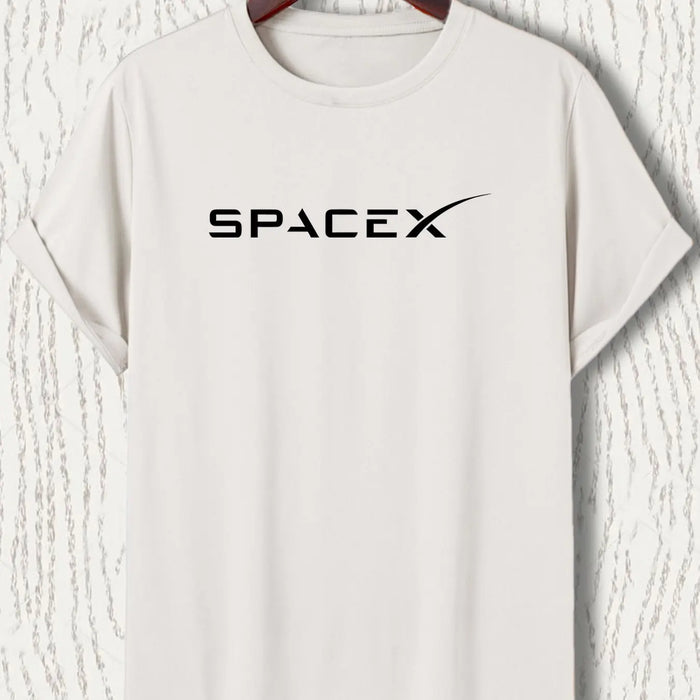 SpaceX Men’s Graphic T-Shirt | Premium Cotton Crew Neck Short Sleeve Tee