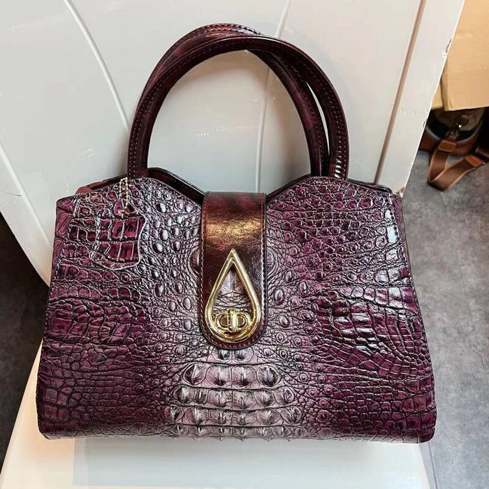 Luxury Fashion Designer Crocodile Pattern Handbag