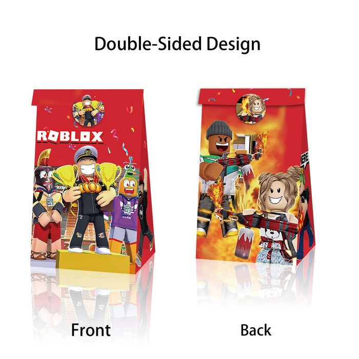 Roblox Birthday Party Favor Bags – 12/60PCS Gift & Candy Boxes for Kids’ Party Decorations & Supplies