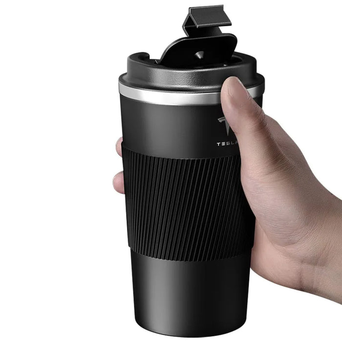 Stainless Steel Thermal Mug – Tesla-Inspired Travel Cup (Fits Model 3/S/X/Y, Cybertruck, Roadster)