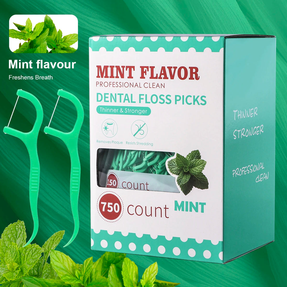 Mint Dental Floss Sticks – Portable Disposable Oral Care for Deep Interdental Cleaning