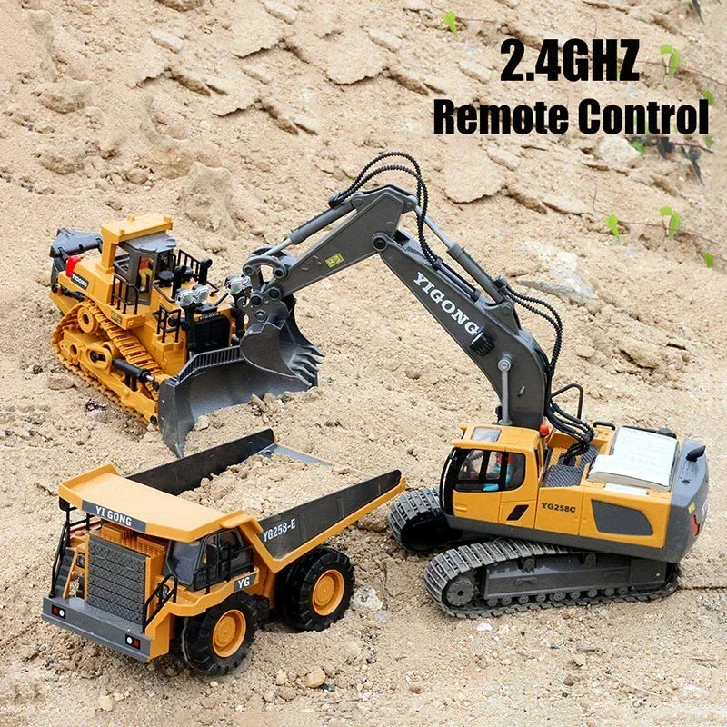 RC Car Children Toys Remote Control Car Toys For Boys Excavator Dump Truck Bulldozer Electric car Kids Toys Gift