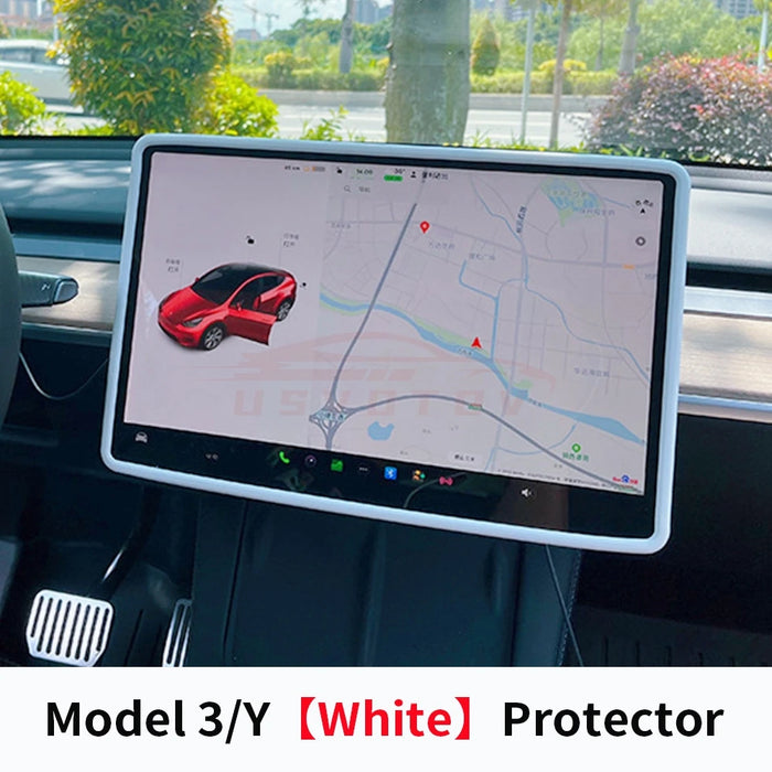 ScreenGuard™ Silicone Edge Protector – Precision Display Frame for Tesla Model 3 & Model Y (2020–2023) - Central Touchscreen Cover