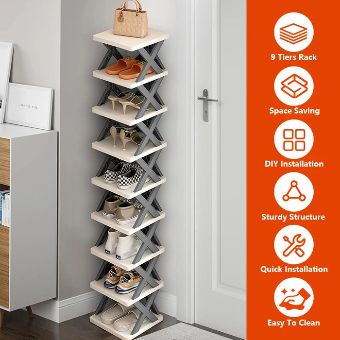 Shoe Rack Storage Organizer Detachable Shoe Racks Family Household Rack Multi Layer Simple Shoes Shelf Color Cabinet
