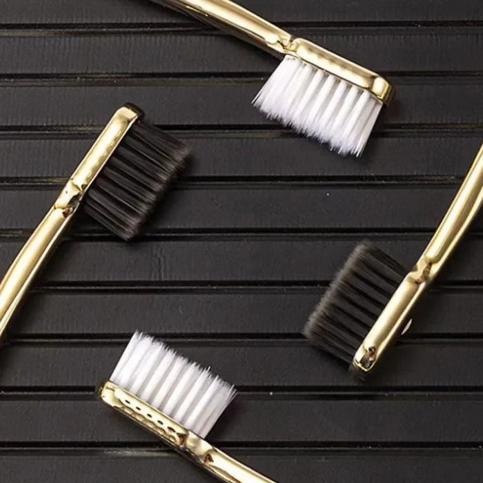 Luxury Metallic Edition Toothbrush | Elegant Gold & Silver Design with Medium-Firm Bristles for Adults
