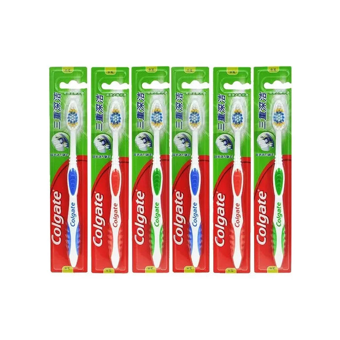 Colgate® Adult Soft Bristle Toothbrush (6 Pack) – Gentle Whitening Toothbrush for Sensitive Teeth & Gums, Deep Oral Hygiene Cleaning