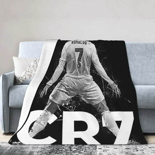 CR7 Cristiano Ronaldo Blankets Soft Warm Flannel Throw Blanket Bedding for Bed Living room Picnic Travel Home Sofa