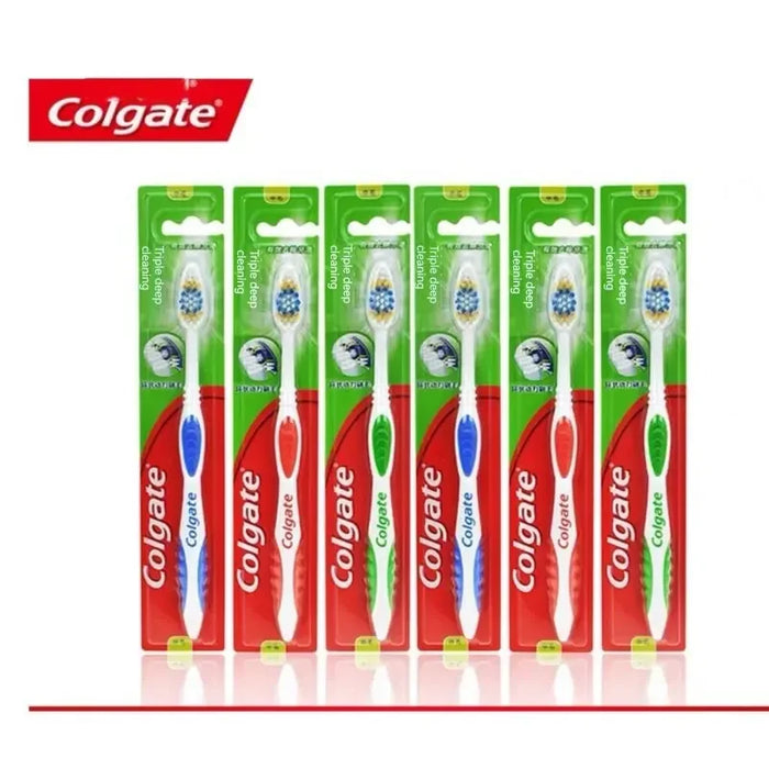 Colgate® Adult Soft Bristle Toothbrush (6 Pack) – Gentle Whitening Toothbrush for Sensitive Teeth & Gums, Deep Oral Hygiene Cleaning