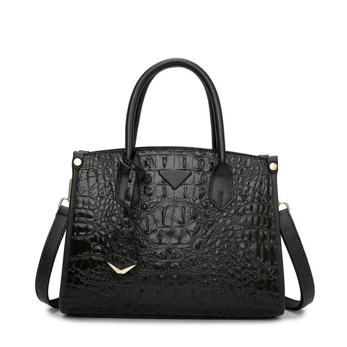 Luxury Croc-Embossed Leather Designer Vintage Purse
