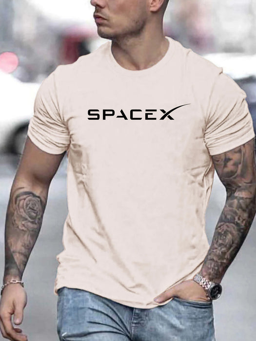 SpaceX Men’s Graphic T-Shirt | Premium Cotton Crew Neck Short Sleeve Tee