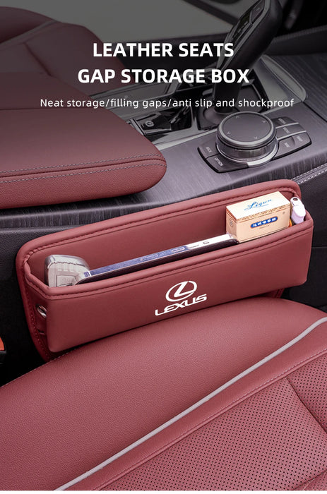 Lexus Car Seat Storage Box | Leather Gap Filler & Drop-Stopper for RX350, NX300h, IS250, ES350 & More