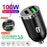100W/200W Mini Car Charger – QC3.0 PD Fast Charging USB & Type-C Adapter for iPhone, Samsung (12V-24V)