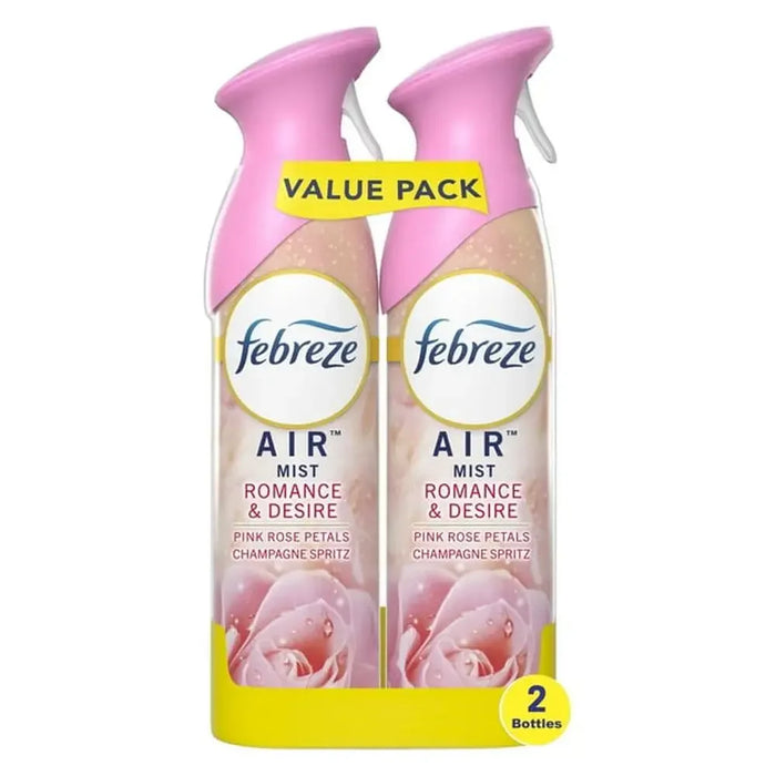 Fabreze™ Air Freshener Spray – 2-Pack of Romantic Pink Petals Scent for Home & Car