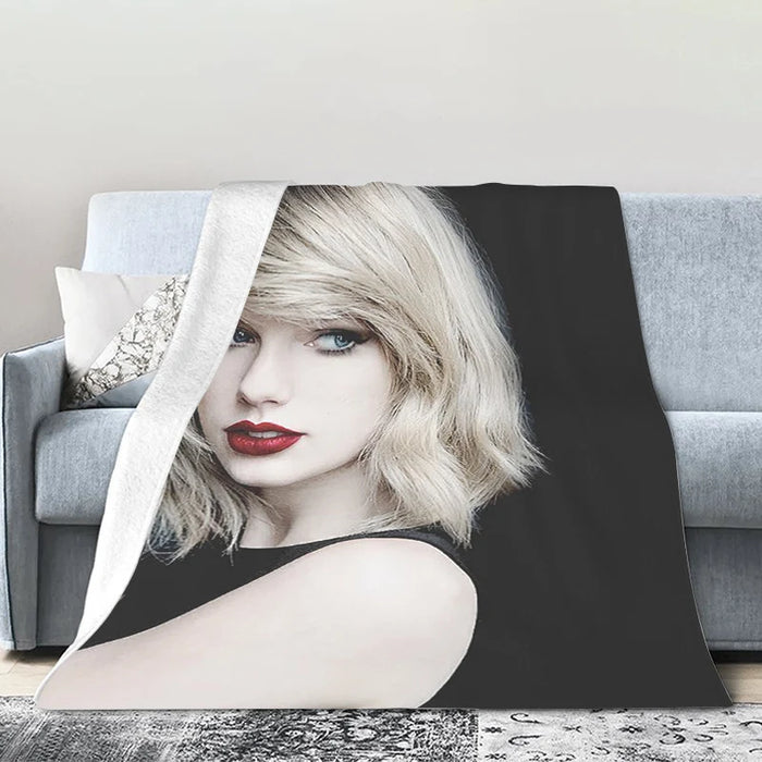 Sofa Winter Warm Taylor Swifts Fleece Camping Nap Fluffy Soft Blankets