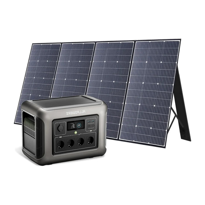 ALLPOWERS R1500 LITE 1056Wh LiFePO4 Portable Power Station – Solar Generator with 100W/200W Panel Option for RV, Camping & Home Backup