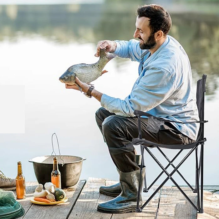 Foldable Camping Armchair – Portable Outdoor Chair for Fishing, Beach & Travel with Durable Frame