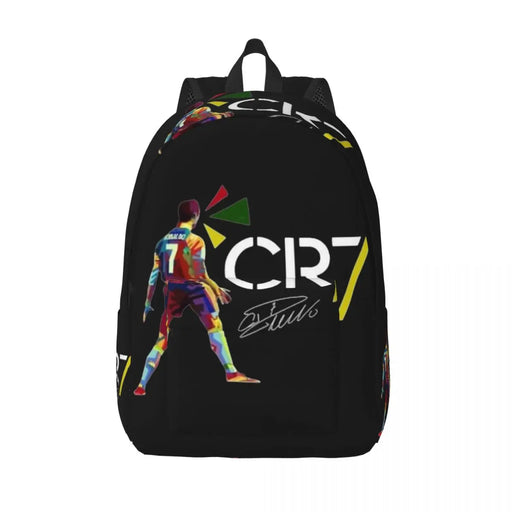CR7 Football Ronaldo Signature Backpack for Kindergarten Primary School Student Boy Girl Kids Daypack