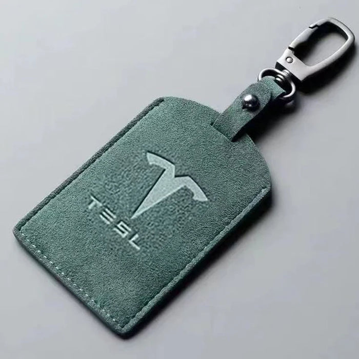 Tesla Key Card Holder Case – Premium Protection Cover for Model 3, Model Y, Model S, Model X & Roadster | Slim Leather Key Bag with Anti-Loss Design
