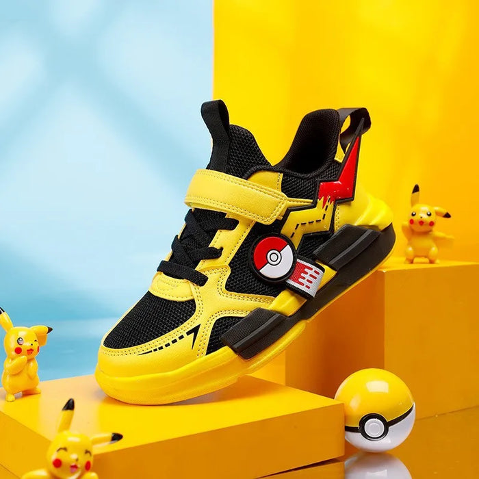 Pokémon Pikachu Kids Sneakers – Breathable Non-Slip Running Shoes for Boys & Girls, Student Sports Fashion