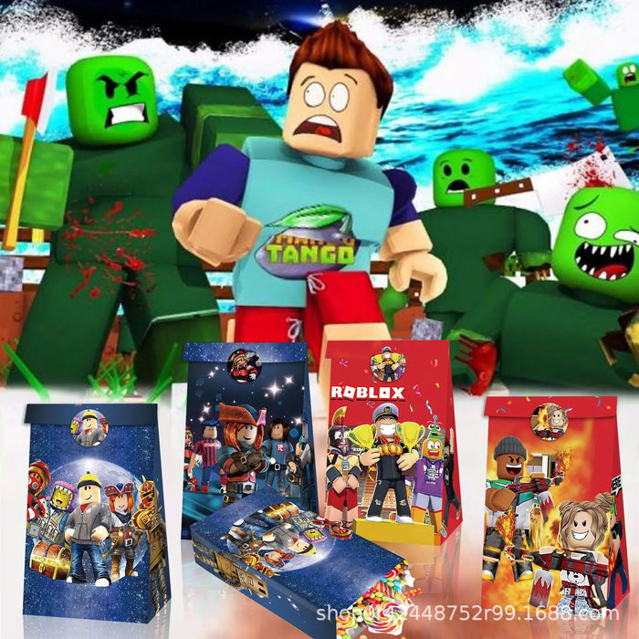 Roblox Birthday Party Favor Bags – 12/60PCS Gift & Candy Boxes for Kids’ Party Decorations & Supplies