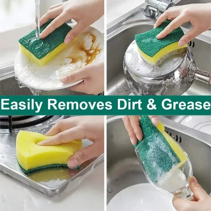 Dual-Sided Magic Cleaning Sponge – Highly Absorbent Multi-Purpose Scrubbing Sponge for Kitchen, Bathroom & Home