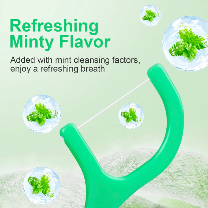 Mint Dental Floss Sticks – Portable Disposable Oral Care for Deep Interdental Cleaning