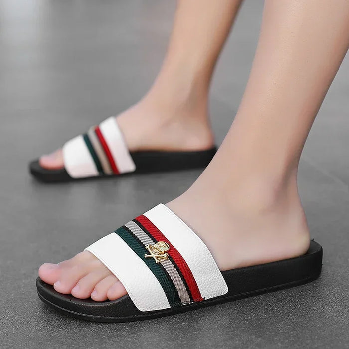 Gucci Men Luxury Casual Slippers Fashion Indoor Outdoor Beach Women Round Toe Non-Slip