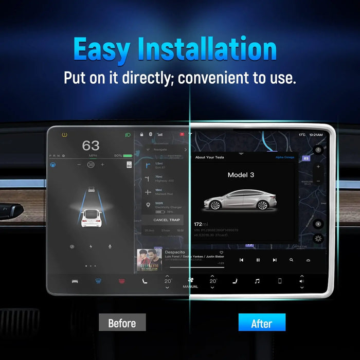 ScreenGuard™ Silicone Edge Protector – Precision Display Frame for Tesla Model 3 & Model Y (2020–2023) - Central Touchscreen Cover