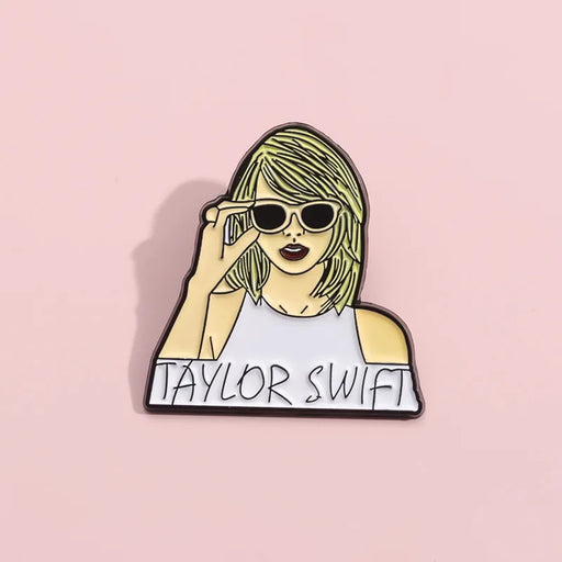 American pop singer style creative music peripheral metal badge singer Taylor Swift brooch
