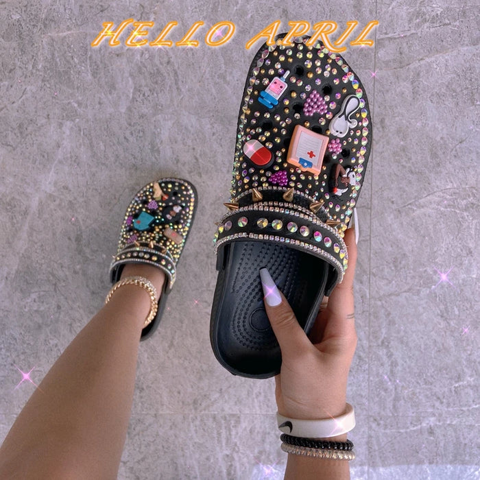 Luxury Designer Customized Bling Clogs With Charms