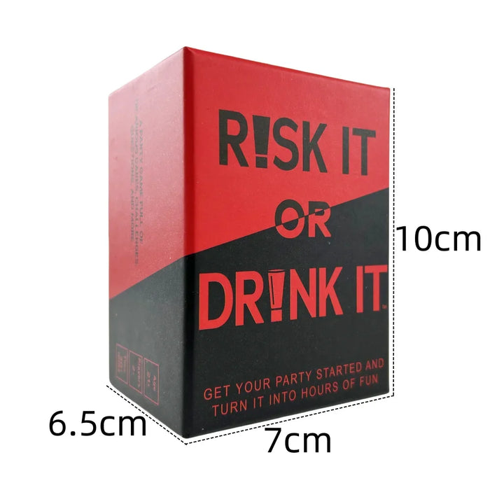 Risk It or Drink It – Hilarious Party Card Game with Dares, Challenges & Drinking Fun for Pregame, College, and Adult Game Night