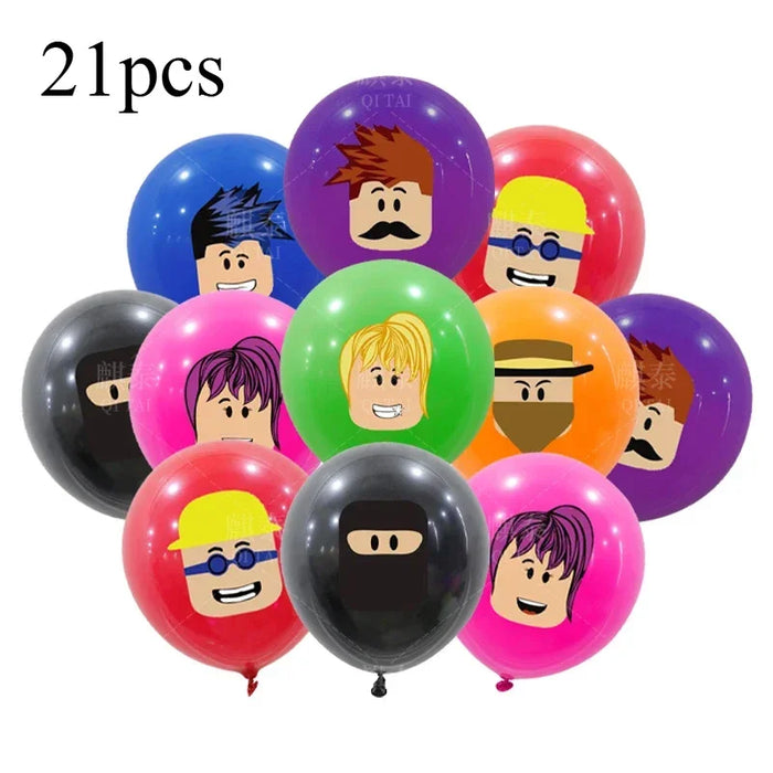 Roblox™ 21-Pack – Roblox-Themed 12-Inch Party Balloons for Birthdays & Gamer Events