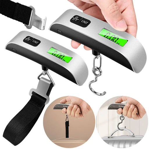 50kg/110lb Portable Digital Luggage Scale – LCD Display Hanging Travel Weight Checker