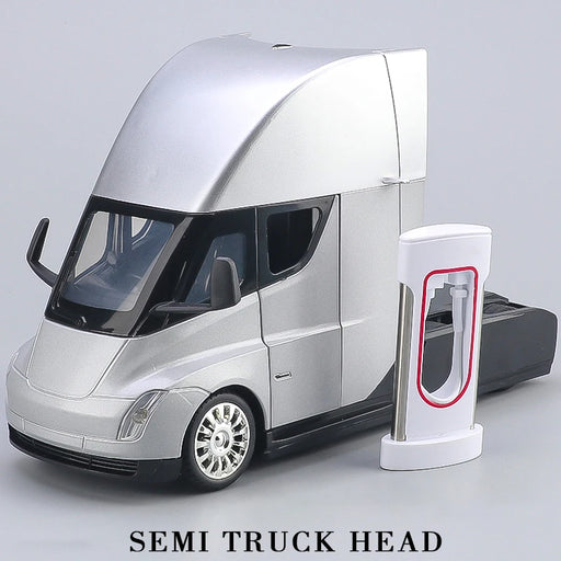 New 1:24 Semi Truck Head Alloy Model Car Toy Diecasts Metal Casting Sound and Light Car Toys