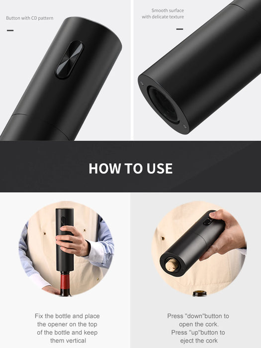 VinoEase™ Electric Wine Opener Set – One-Touch Automatic Corkscrew with Luxury Stand & Accessories
