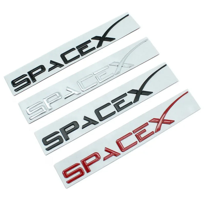 3D Metal Car Trunk Emblem Styling Letter SpaceX for Tesla Model 3 S X Car Stickers Accessories