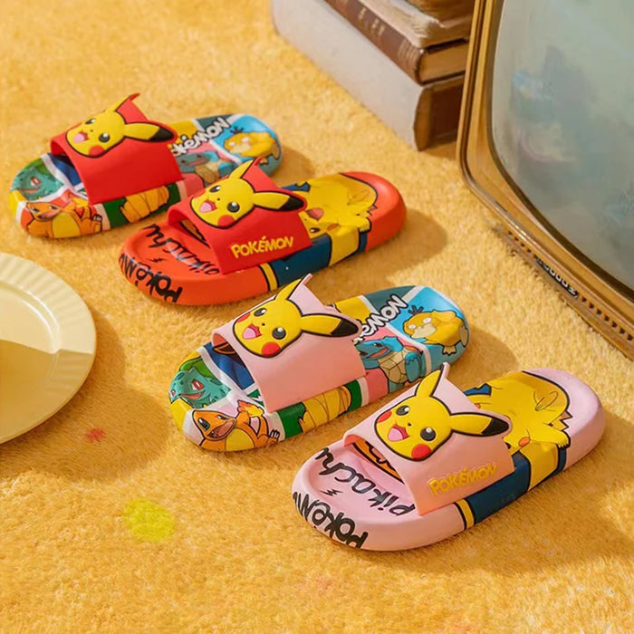 Pokémon Kids Summer Slippers – Cute Pikachu Indoor Non-Slip Soft Sandals