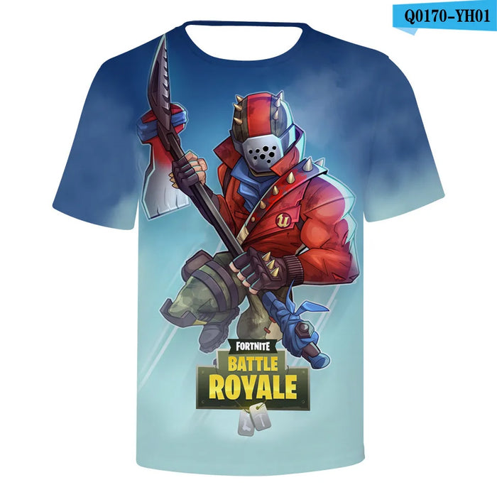 Fortnite Graphic T-Shirt for Men & Kids – Short Sleeve Summer Tee, Unisex Gamer Top