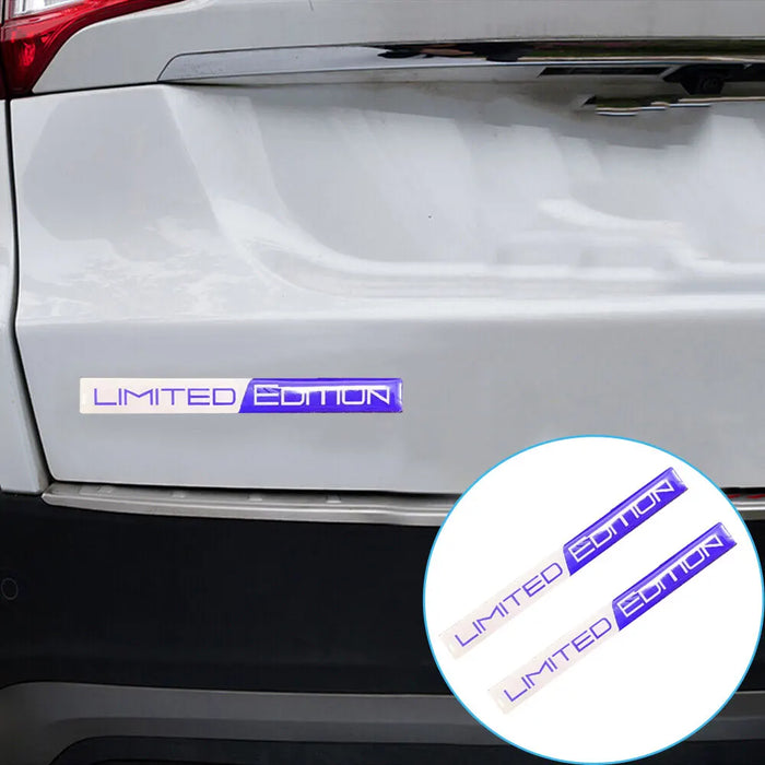 1 Pair 3D Car Stickers Emblem Limited Edition Styling Badge Auto Door Bumper Trunk Body Side Decor Accessories